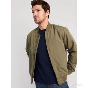 Old Navy men’s water resistant bomber, xl, stone wall color